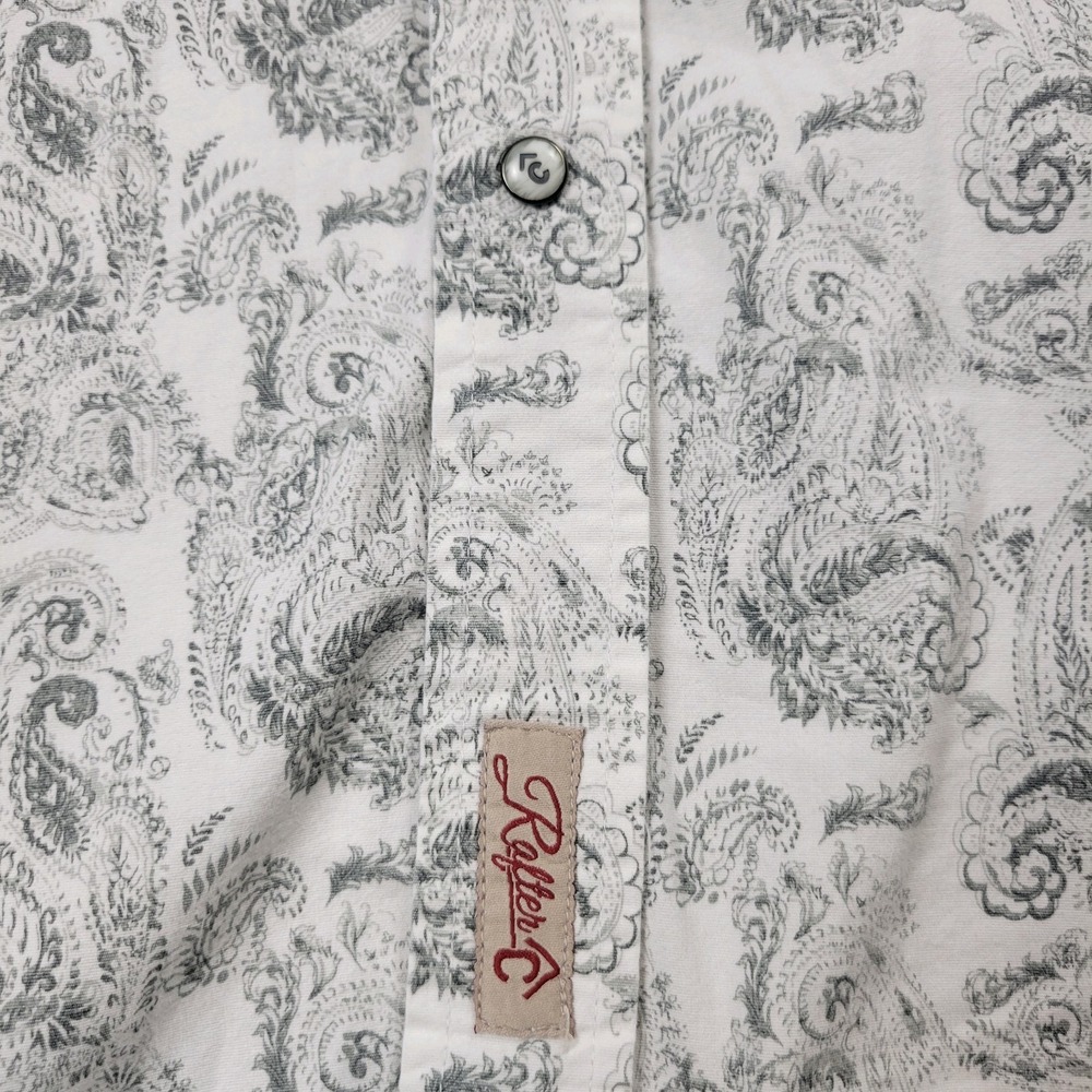 Rafter C Cowboy Collection Pro Flex 45 Pearl Snap Long Sleeve Paisley 2XLT Shirt - Picture 9 of 10